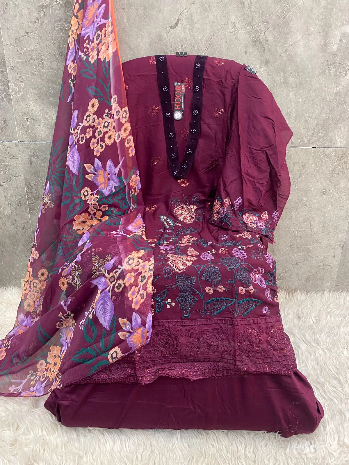 Hoor Tex H-280 Heavy Rayon Wholesale Pakistani Salwar Suit Catalog — Wholesale Pakistani Suits, MPA wholesale from Surat - Gallery Image 6